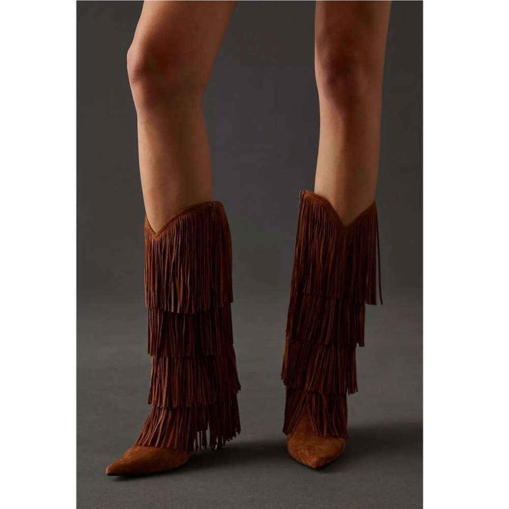 JEFFREY CAMPBELL WILDHORSE FRINGE BOOTS